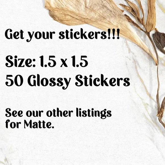 50 Stickers Custom Glossy For Your Closet 1.5x1.5 Poshmark Swag Sticker Sheet - Picture 2 of 2